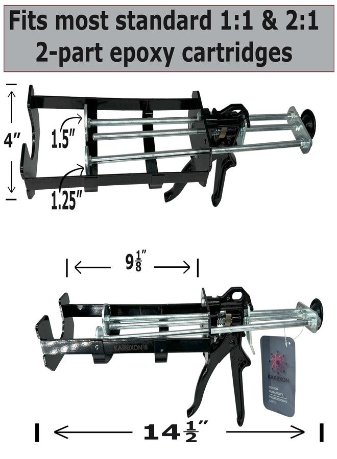 KARBXON 400 ml /13.5 oz (1:1 and 2:1) 26:1 High Thrust Dual Component Cartridge Gun-KBX68B - Image 3